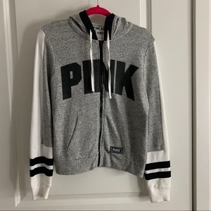 VS PINK GREY AND WHITE JACKET!